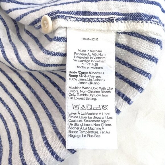 Madewell Striped Dolman Cropped Collared Button Up Shirt - Picture 7 of 13